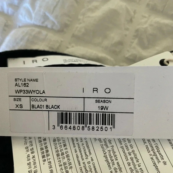 Iro black knit one shoulder mini dress - Picture 7 of 7